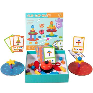 Imagem de Jogo de brinquedo de educação infantil Wooden Beaver Clamping Blocks