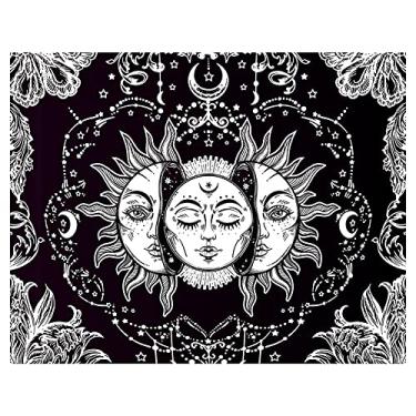 Imagem de e Tapestry Burning with Star Wall Hanging Mystic Bohemian Decorative Cloth para quarto sala de estar capa cama cobertor praia piquenique toalha mesa c
