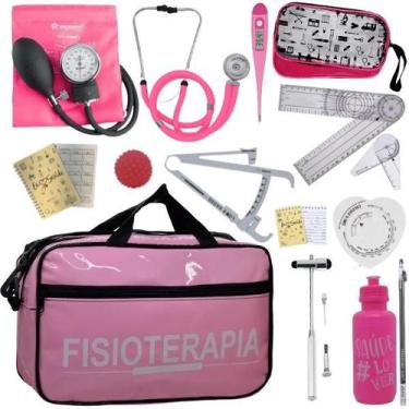 Imagem de Kit Bolsa Fisioterapia Acadêmico Goniômetro Martelo Buck Fita Antropom
