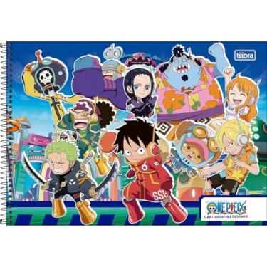 Imagem de Caderno de Desenho One Piece TILIBRA - 80 Folhas (Personagens)