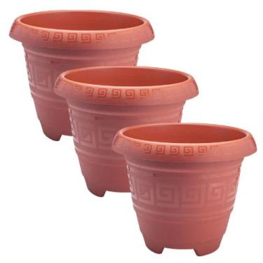 Imagem de Trio de Vasos 15 Litros para Jardinagem - Plasmont, Terracota