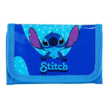 Imagem de Mini Carteira Infantil Azul Claro Stitch 8x12cm - Disney