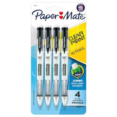 Imagem de Paper Mate Clearpoint Conjunto de lápis mecânicos 0,7 mm HB #2 suprimentos de arte para professores lápis de esboço, esboço, faculdade, escola, barris pretos, 4 unidades, pacote com 36
