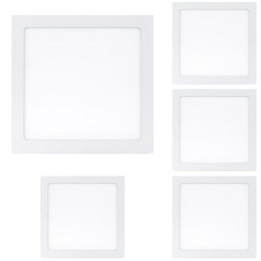 Imagem de Kit 5 Luminária Led 18W Embutir Quadrado Branco Neutro Bivolt - Ilumin