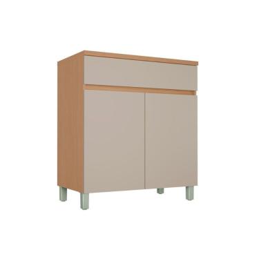 Imagem de Balcão Cozinha Nesher Realeza C/ 2 Portas 1gav 80cm Carvalho/greice