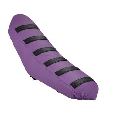 Imagem de Silutrcn Capa de assento universal listrada preta antiderrapante para bicicleta elétrica Dirt Pit Bike Ebike Motocross Motocross Enduro Off Road - Roxo