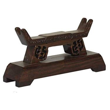 Imagem de U5GAAALPPQ9 Acessórios de mesa Suporte de espada de madeira maciça Katana Samurai Espada Wakizashi Suporte para exibição de espada