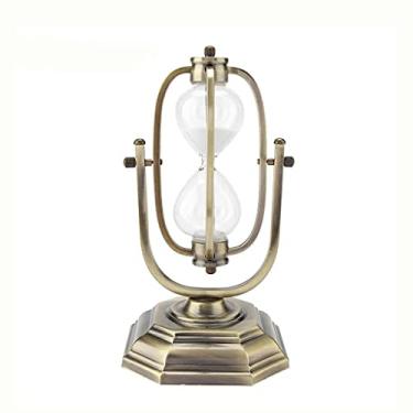 Imagem de U5GAAALPPQ9 Decoração de casa Ampulheta Ornamento decorativo de vidro de areia giratório moderno para estudo de escritório em casa