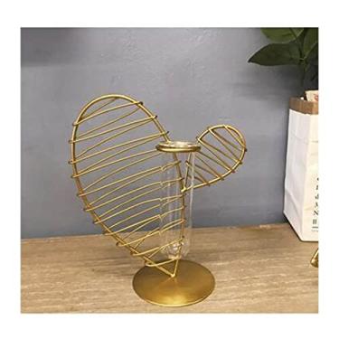 Imagem de U5GAAALPPQ9 Vaso decorativo decoração vaso abstrato linhas pretas minimalista vaso de ferro abstrato vasos de flores secas ornamentos de flores nórdicas vaso de flores (cor: B2) (E5)