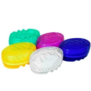 Imagem de Saboneteira de Plástico Oval Com Grelha Cores Sortidas
