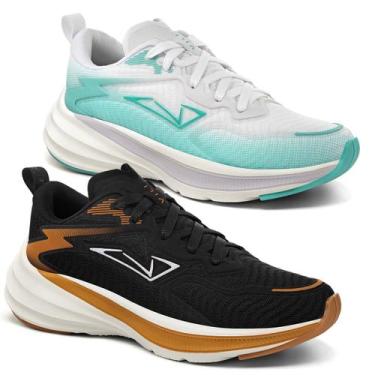 Imagem de Kit 2 Tênis Feminino Vili Ace Corrida Caminhada Academia, Ptogol, Brac