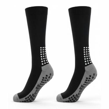 Imagem de Meião Socks Antiderrapante Futebol Contra Torções Preta - 2632627382, 