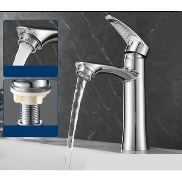Imagem de Torneira Banheiro Inox Lavatório Lavabo Cozinha Bica Baixa Para Pia Me