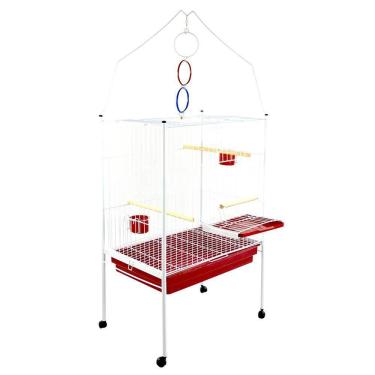 Imagem de Viveiro Para Calopsita Extra Grande Duplex Completo Vermelho