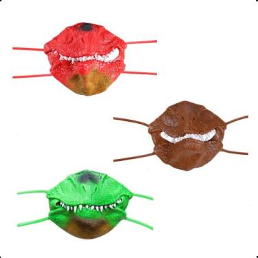 Imagem de Máscara Sortida Dinossauro Realista Pop Toys Máscara Dino Flexível Ató