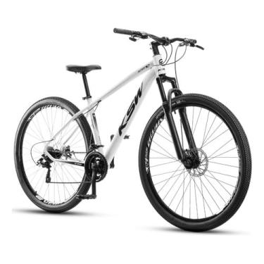 Imagem de KSW Bicicleta XLT 100 27 V Aro 29 Quadro Alumínio Freio A Disco (Branco, 15")