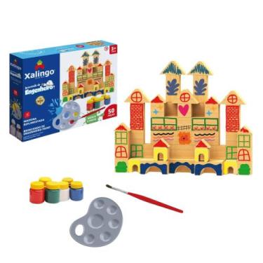 Imagem de Brinquedo Infantil Brincando de Engenheiro Paint para Colorir 50 peças