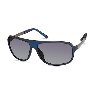 Imagem de Timberland Óculos de sol masculino Pilot, Azul fosco/polarizado fumê, 63mm