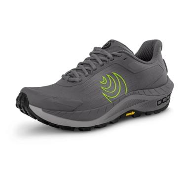 Imagem de Topo Athletic Tênis de corrida masculino MTN Racer 4 leve e confortável 5 mm Drop Trail Tênis esportivo para trilha, Cinza/limão, 40