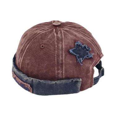 Imagem de Boné Docker Unissex Estilo Vintage Com Efeito Lavado, Sem Aba, Ajustáv