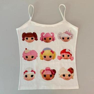 Imagem de Camiseta Feminina Y2K Vintage Gótica Emo Crop Top Estilo Anime Anos 90