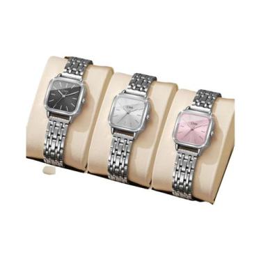 Imagem de Relógio De Pulso Feminino Fashion Square Quartz Simples Para Mulheres 