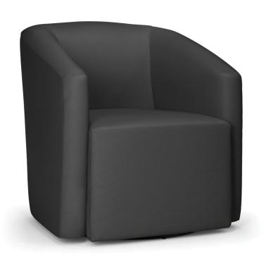 Imagem de Poltrona Decorativa Base Giratória Stella Max Sintético Preto D03 - D'Rossi