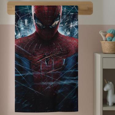 Imagem de Toalha de Banho Estampa Aranha Infantil Menino Herói Máscara Aventura 