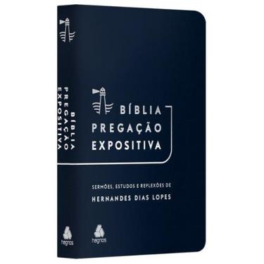 Imagem de Livro - Bíblia Pregação Expositiva | RA | PU luxo azul escuro