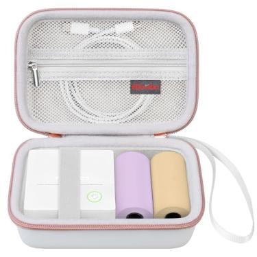 Imagem de Elonbo Estojo de transporte para impressora de adesivos TYPONOS/ETIKEZ, mini impressora portátil PM290, bolsa de viagem para máquina de etiquetar Bluetooth sem tinta, suporte de armazenamento de