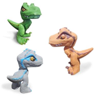 Imagem de Kit 3 Dinossauros Velociraptor Mini Baby Dino Jurassic World