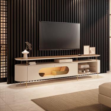 Imagem de Rack para TV ate 85 Polegadas com LED 2 Portas Aria HB Moveis