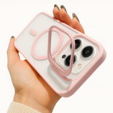 Imagem de SEV Capa Transparente Acrílica com Bordas Emborrachadas compatível com iPhone 11 12 13 14 15 16 17 Pro Max, Proteção de Câmera, Compatível com Carregamento MagSafe (Rosa Bebê, iPhone 16e)