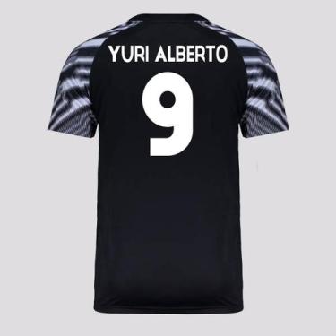 Imagem de Camisa Corinthians Lines 9 Yuri Alberto Infantil Preta - Coimbra, 6 AN