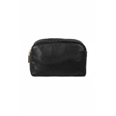 Imagem de Necessaire de couro liso Dara 14x18x9cm-Feminino