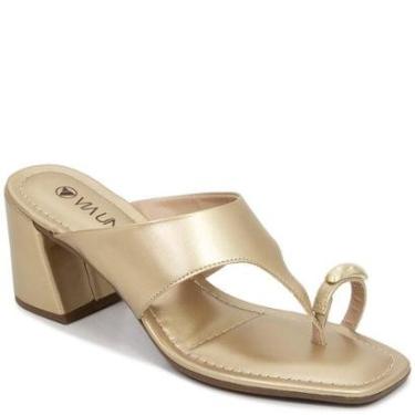 Imagem de Tamanco De Dedo Salto Bloco Bico Quadrado Via Uno 857057-Feminino