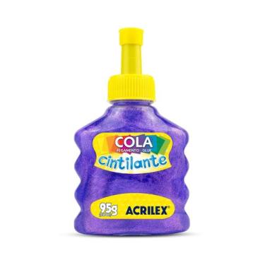 Imagem de Cola Especial para Artesanato Cintilante 95g Lilás Acrilex