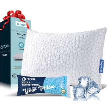 Imagem de Almohada QUTOOL de Espuma de Memoria con Gel Refrigerante, Tamaño Quee