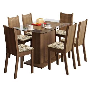 Imagem de Conjunto Sala de Jantar Gales com 6 Cadeiras Madesa