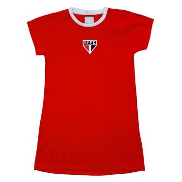 Imagem de Vestido Infantil São Paulo Tubinho Vermelho Oficial