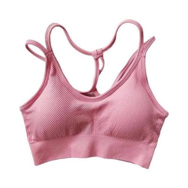Imagem de Top Esportivo Feminino Sem Costura, Elástico, Sem Costas, Com Bojo, Pa