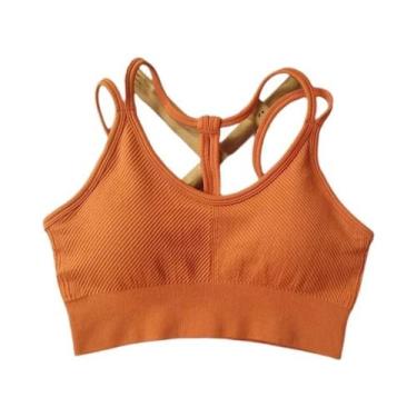 Imagem de Top Esportivo Feminino Sem Costura, Elástico, Sem Costas, Com Bojo, Pa
