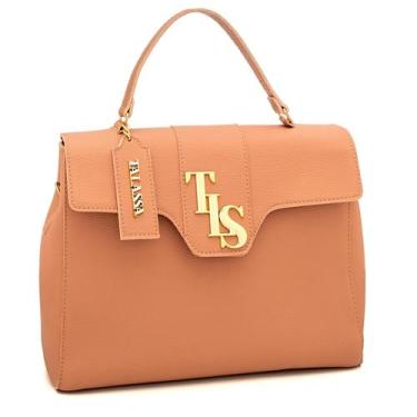 Imagem de Bolsa Feminina Grande Mão e Ombro Talassa Satchel Luxo, Nude