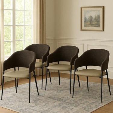 Imagem de Kit 4 Cadeiras para Sala de Jantar Bristol - Artefama Móveis