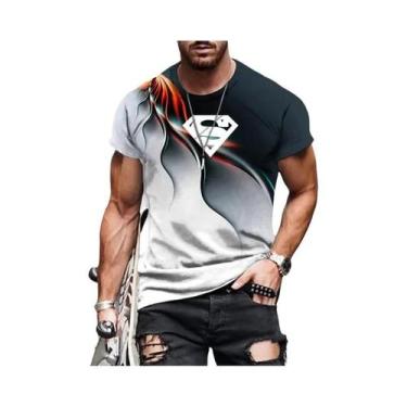 Imagem de Camiseta Gráfica Multicolorida Marvel Superman Para Homens, Moda De Ve