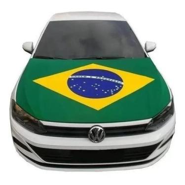 Imagem de Bandeira Capô Carro 1,20 X 1,80 Brasil - Qualidade Premium - JJT