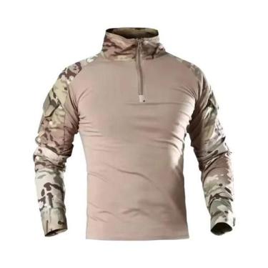 Imagem de Camiseta Tática De Manga Longa Camuflada Para Homens, Respirável, Para