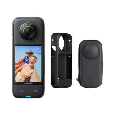 Imagem de Protetor De Lente Insta360 X3, Capa De Silicone, Mini Bolsa De Armazen
