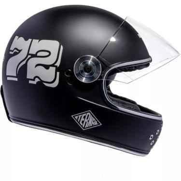 Imagem de Capacete Moto Bieffe Uno Eternal Preto Fosco e Branco