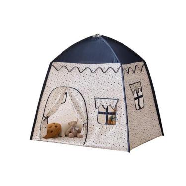 Imagem de Tenda de jogos de lona de algodão azul para crianças, interior e exter
